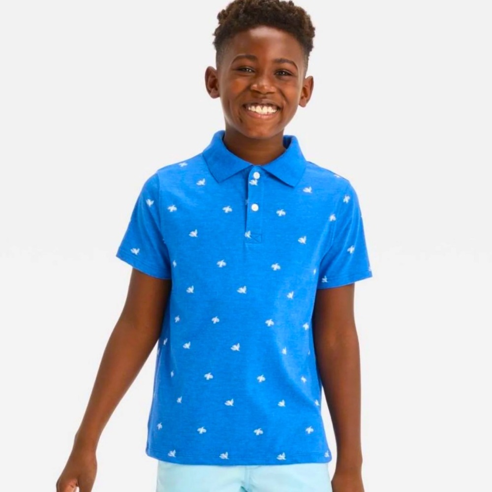 Cat & Jack Short Sleeve Printed Polo Shirt